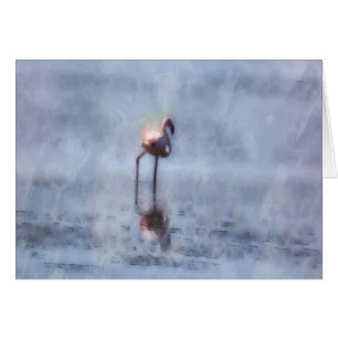 Color de agua Solitario Flamingo