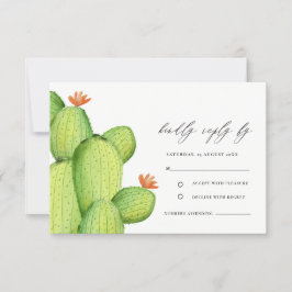COLOR DE AGUA VERDE DESIERTO CACTUS FLORES RSVP