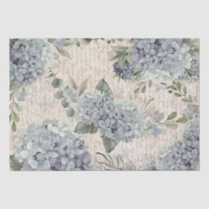 color de agua vintage hidrangea flores papel de te