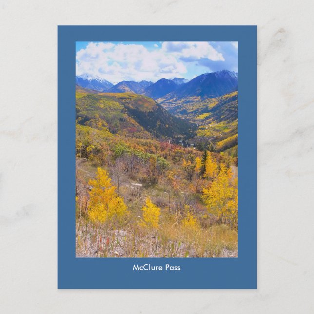 Color de caída en la tarjeta postal McClure Pass (Anverso)
