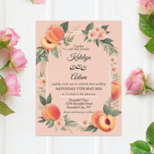 Color de color de Peach Fuzz, Invitaciones de Boda