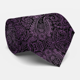 Color de corbata violeta con negro