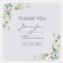 Color de Delfino y Pegatina cuadrado de hojas verd