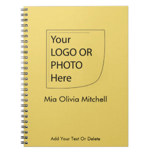 Color de moda Amarillo Suave - Libreta de Logo/Fot