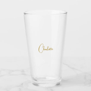 Color de oro del guión de caligrafía minimalista