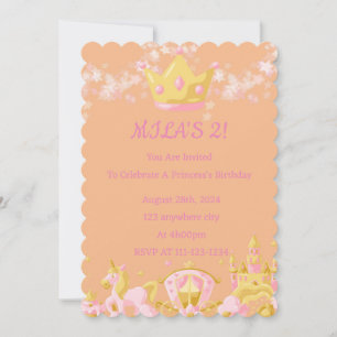 COLOR DE PAZ DE INVITACIÓN DE PRINCESO DE CUMPLEAÑ