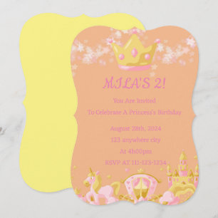 COLOR DE PAZ DE INVITACIÓN DE PRINCESO DE CUMPLEAÑ