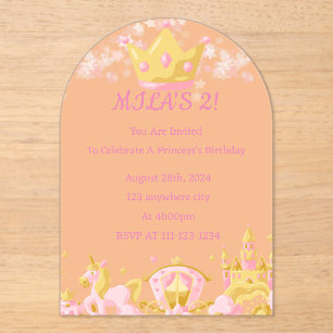 COLOR DE PAZ DE INVITACIÓN DE PRINCESO DE CUMPLEAÑ