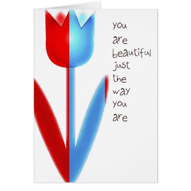 Color de rosa rojo y azul (Frente)