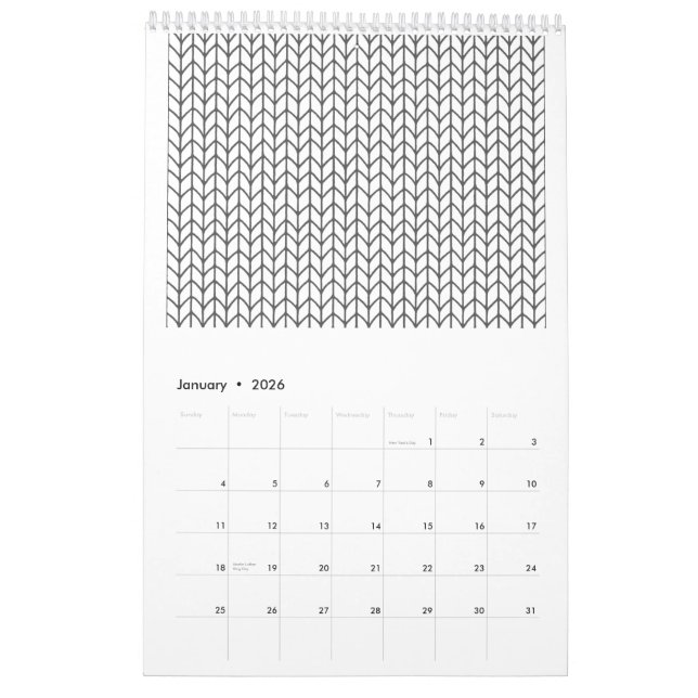 COLOR DE SU PROPIO Calendario de Knitus (Jan 2026)