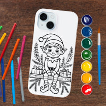 Color de sus propios Navidades elf estuche iPhone