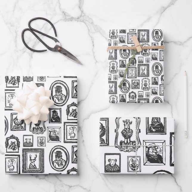 Color de sus propios retratos animales papel (Anverso)