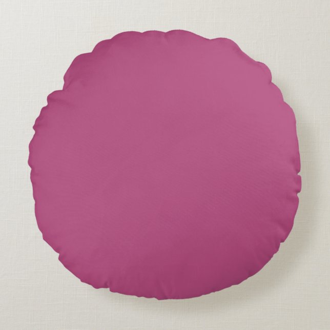 Color de tendencia: almohada redonda de moras rosa (Anverso)