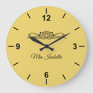 Color de tendencia Amarillo suave - Reloj de pared
