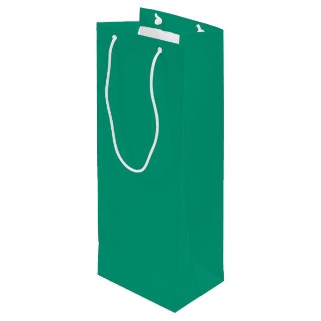 Color de tendencia - Bolsa de regalo de vino verde (Angulo reverso)