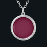 Color de tendencia - collar plateado oscuro de bor<br><div class="desc">Clásico y moderno color burdeos oscuro / vino rojo oscuro - collares plateados de nuestros "colores Navidades rosados". Diseño sencillo y limpio con colores sólidos para un atractivo intemporal. Explore nuestros colores de Navidades rosados para otros productos con el mismo color, o mezcle y combine con otros colores de moda...</div>