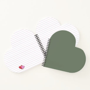 Color de tendencia - Cuaderno de Corazón Gris Muer