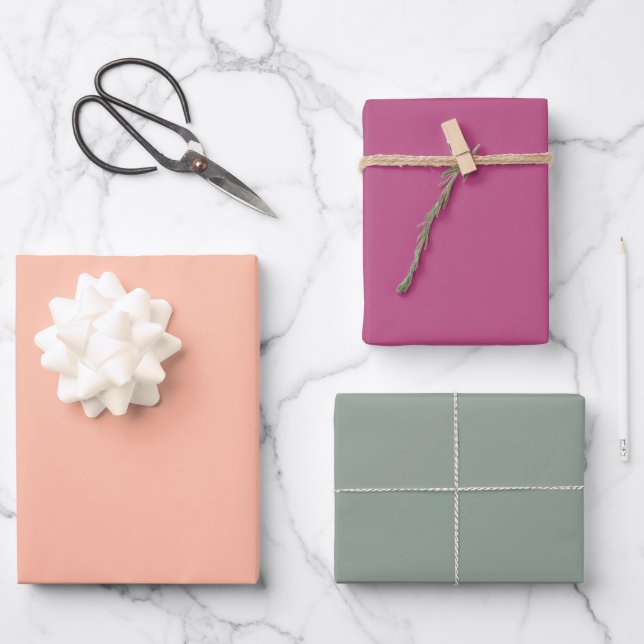 Color de tendencia - Hojas de papel de envolvimien (Anverso)