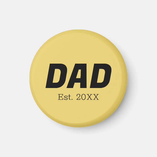 Color de tendencia - Imán de papá amarillo suave (Frente)