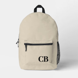 Color de tendencia - Mochila de monograma beige na