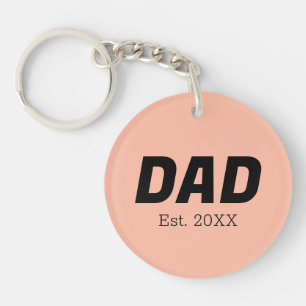 Color de tendencia - Peach Dad Est suave. Llavero