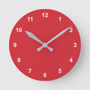 Color de tendencia - Reloj de redondeo rojo vibran