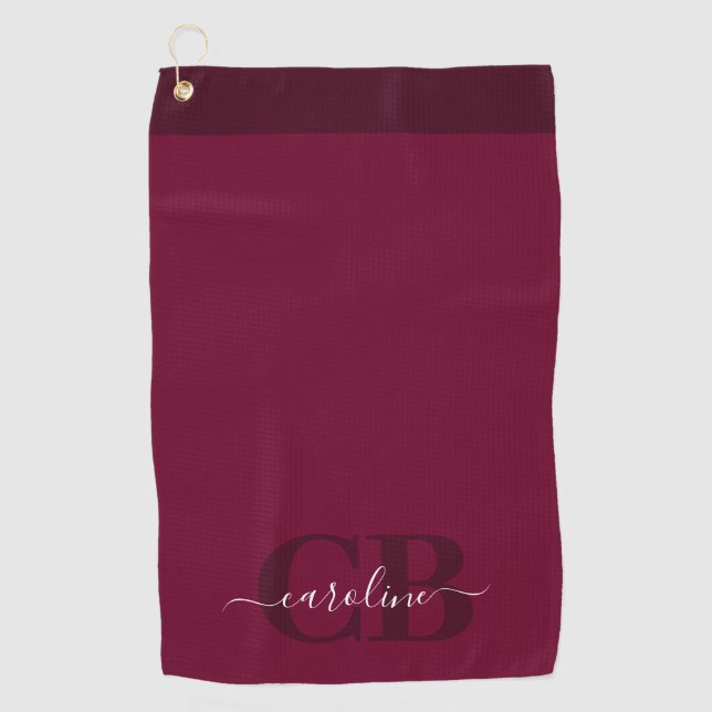 Color de tendencia - Toalla de golf de escritura b (Anverso)