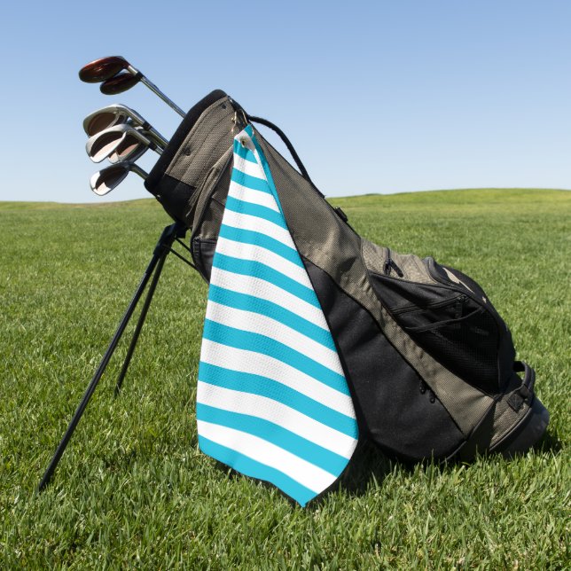 Color de tendencia - Toalla de golf Vivid Cyan Str (Verde)