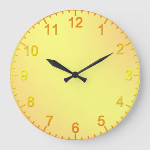 Color de textura Naranja de limón, reloj de pared