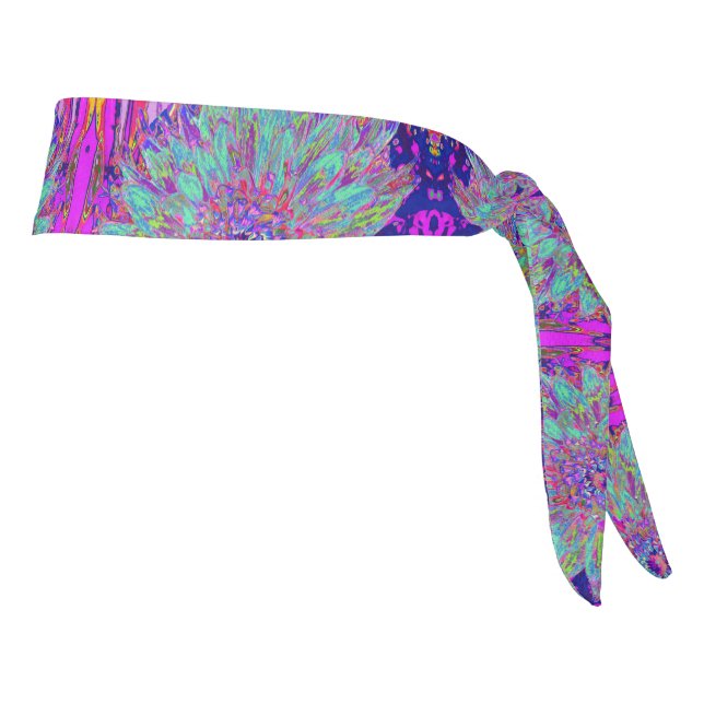 Color del arcoiris Aquamarine Resumen Flor de Dahl (Girar 90)