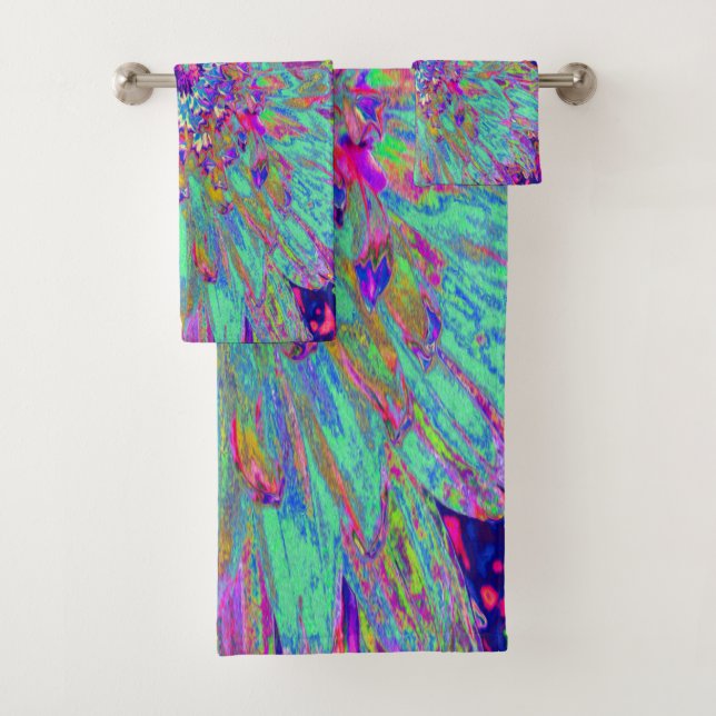 Color del arcoiris Aquamarine Resumen Flor de Dahl (In situ)