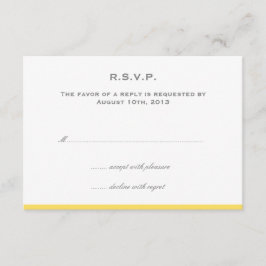 Color del borde amarillo simple respuesta rsvp de