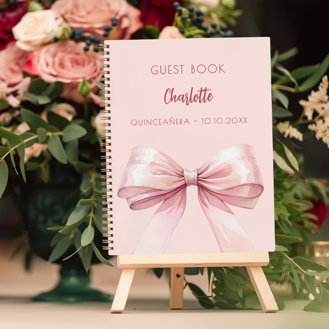 Color del libro de invitado arco rosa Quinceanera (Subido por el creador)