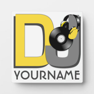 Color del personalizado DJ y placa monográfica