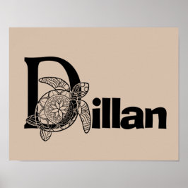 Color del personalizado letra monograma D Arte de