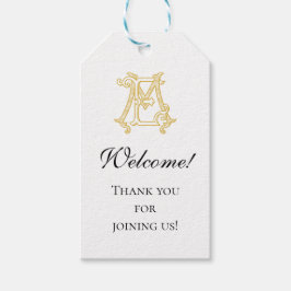 COLOR EDITABLE EM Monograma ME Etiqueta de favor d