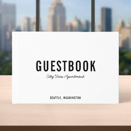 Color editable Negrita Libro de invitados moderno 