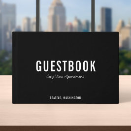 Color editable Negrita Libro de invitados moderno 