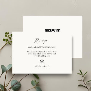 Color marfil   Moda Código QR Boda RSVP