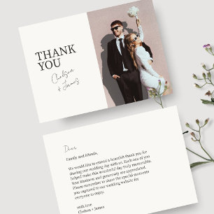 Color marfil   Tarjeta de agradecimiento a Boda pl