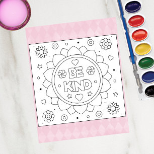 Color Me Be Kind Flor Inspira tarjetas de activida