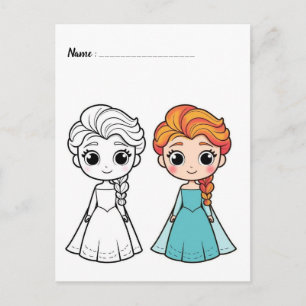 Color Me Frozen Tarjetas de Actividades para Niñ