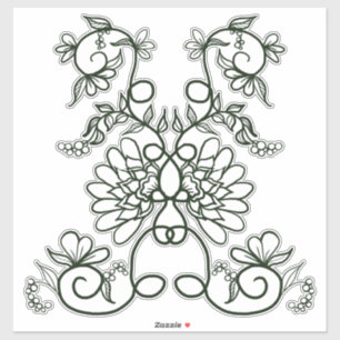 Color Me Pegatina Bonito Floral Motif