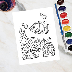 Color Me Stried Fish   Tarjetas de Actividad para 
