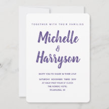 Color mínimo | Ultra Violeta | Invitación a la bod