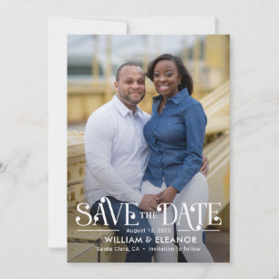 Color Moderno Retro Editable Guardar La Tarjeta De