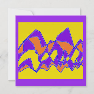 Color morado y mostaza del arte que fluye