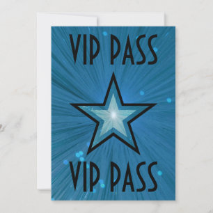 Color negro de la invitación "VIP PASS" de Blue St