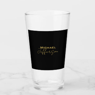 Color negro dorado elegante nombre minimalista mod