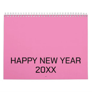 Color Nuevo calendario de logotipos de texto perso